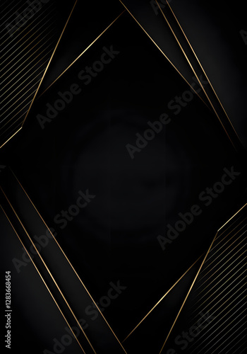 Elegant black and gold geometric background design for presentation or graphic use