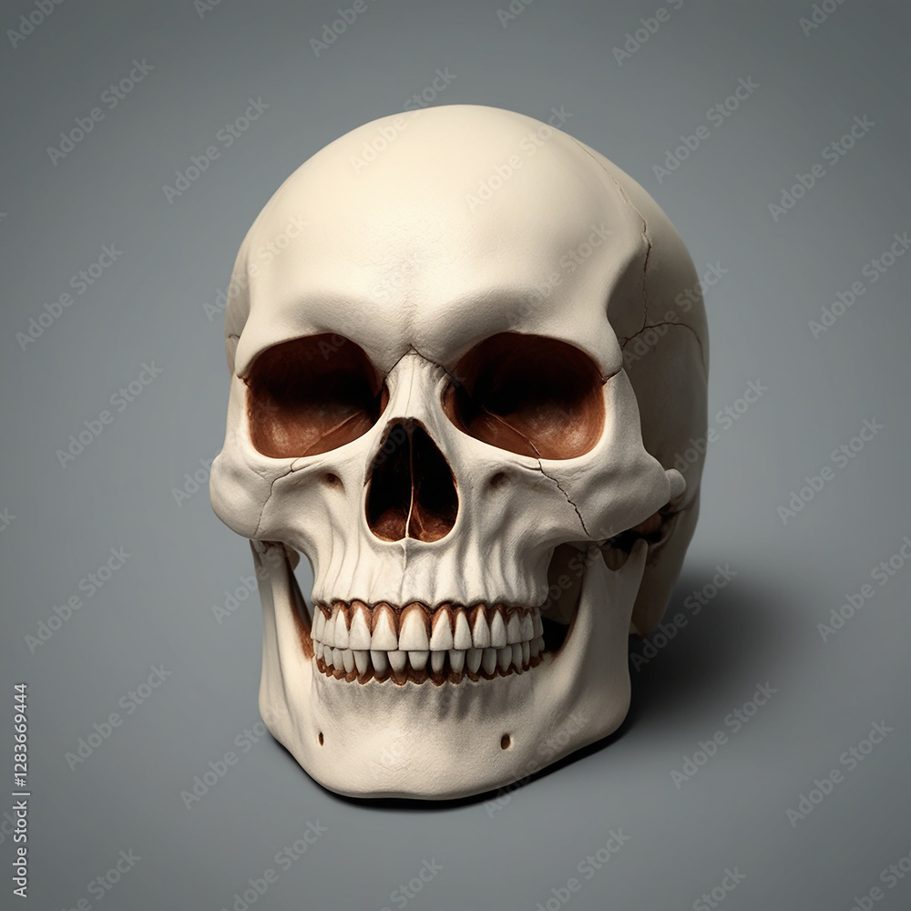 Obraz premium human skull on black