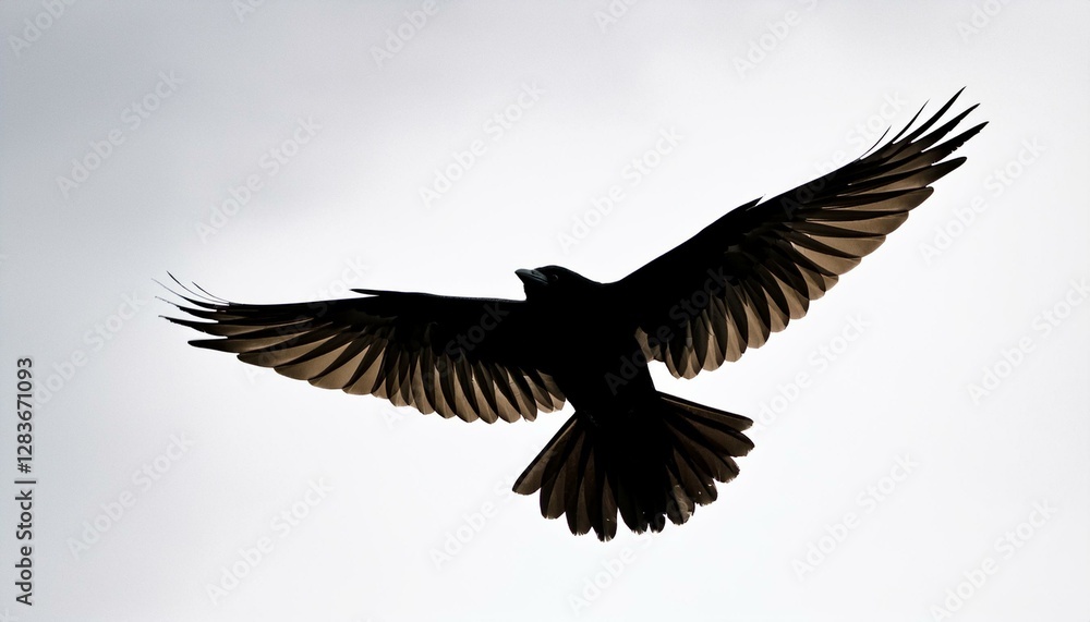Naklejka premium bird in flight on white background