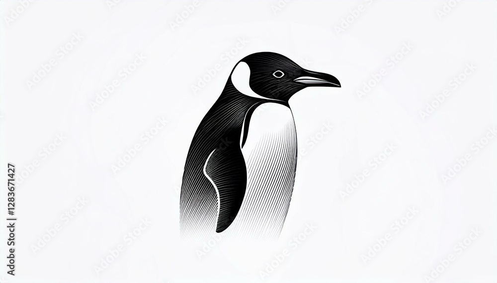 Fototapeta premium penguin icon. penguin on a white background