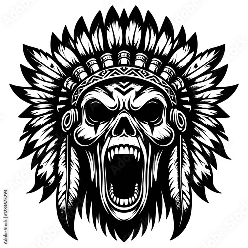 chilling tribal mask