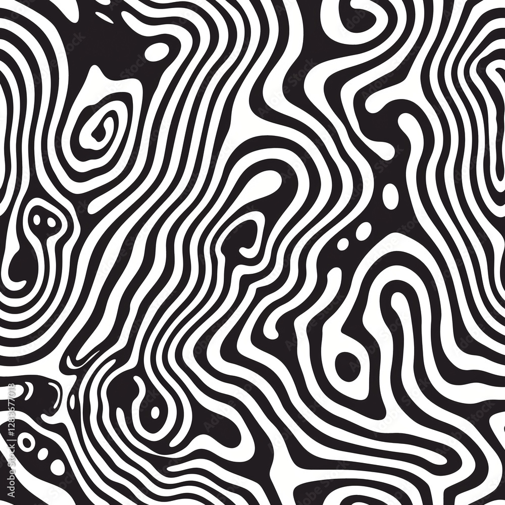 Abstract black and white wavy lines pattern. Minimalist monochrome background for design, print, textile, wallpaper Abstract black and white wavy lines pattern. Minimalist monochrome background for design, print, textile, wallpaper