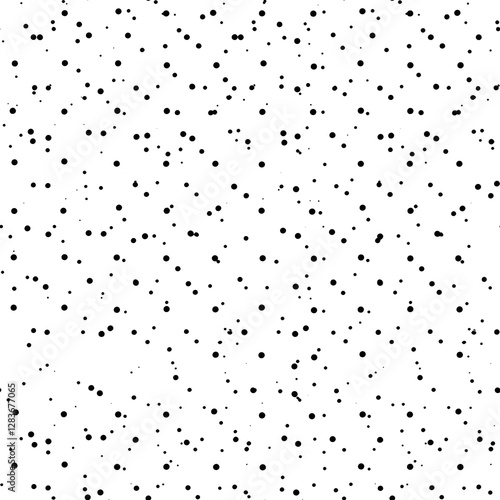 Abstract black dots pattern on white background. Minimalist style for design, wallpaper, banner, print with copy space