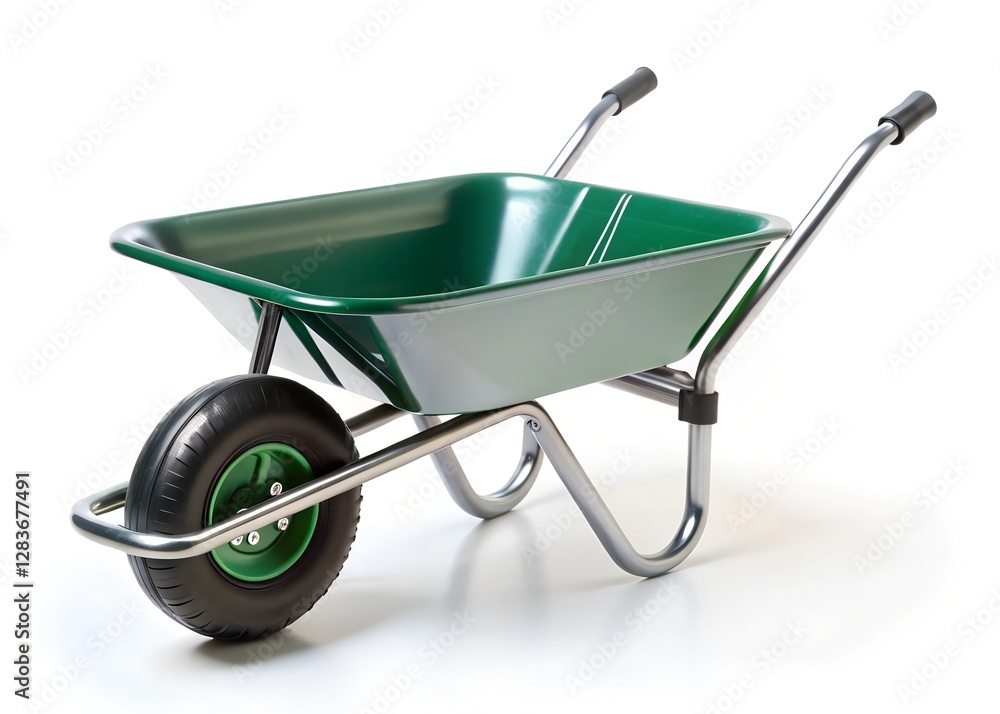 wheelbarrow isolated on a white background wheelbarrow isolated on a white background