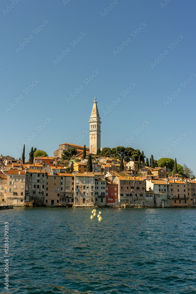 Cityscape view at Rovinji, a famous town in croatia Cityscape view at Rovinji, a famous town in croatia
