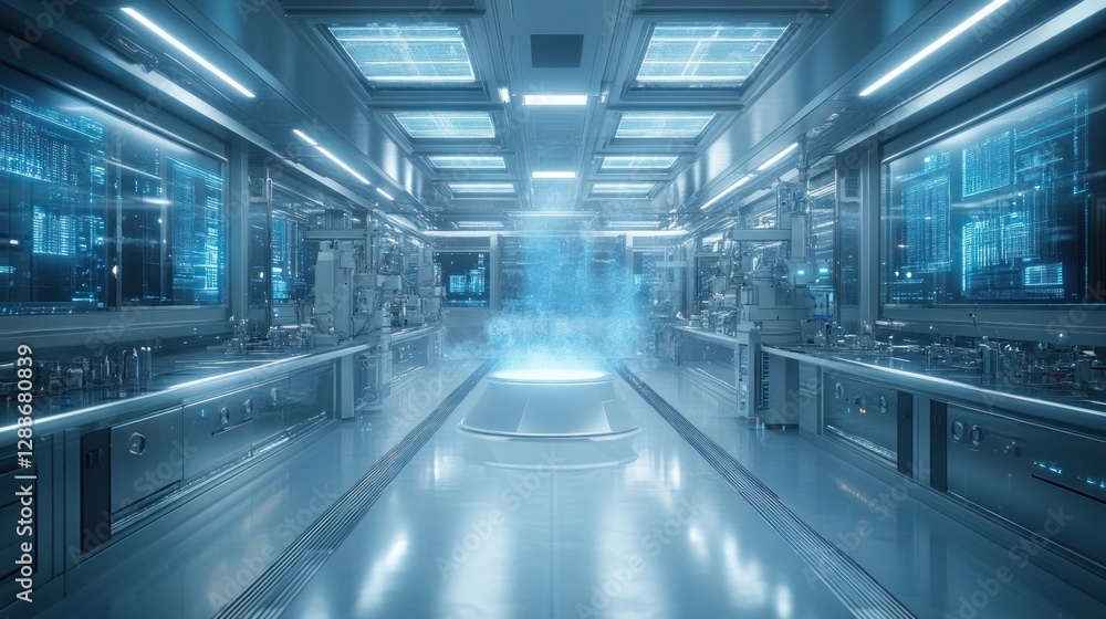 Fototapeta premium Futuristic Research Laboratory with Advanced Technology Equipment