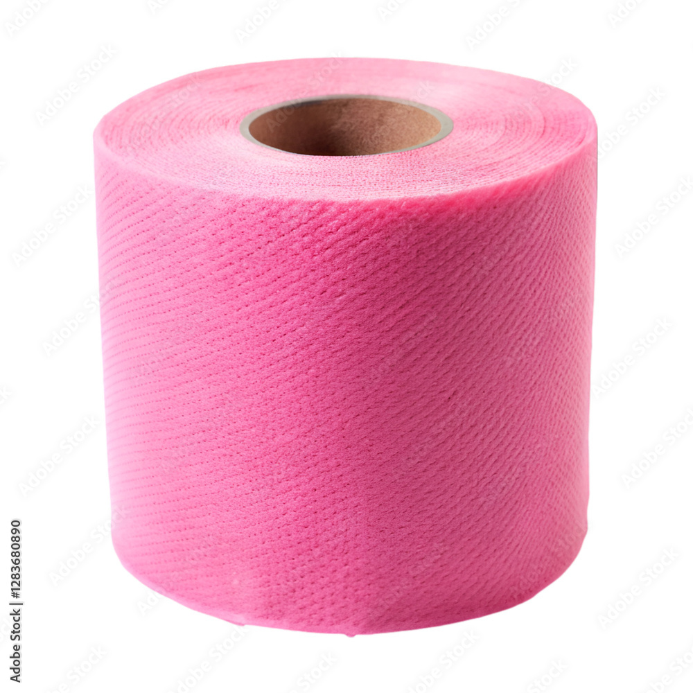 Pink tissue paper roll isolated on transparent background Pink tissue paper roll isolated on transparent background