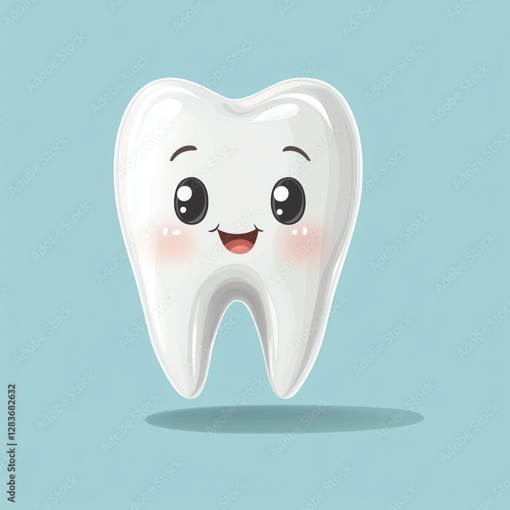 Flat Style Social Media Template for Dentist Day Featuring Tooth Icon and Dental Tools on Soft Pastel Blue Background, Clean Layout with Space for Text Flat Style Social Media Template for Dentist Day Featuring Tooth Icon and Dental Tools on Soft Pastel Blue Background, Clean Layout with Space for Text