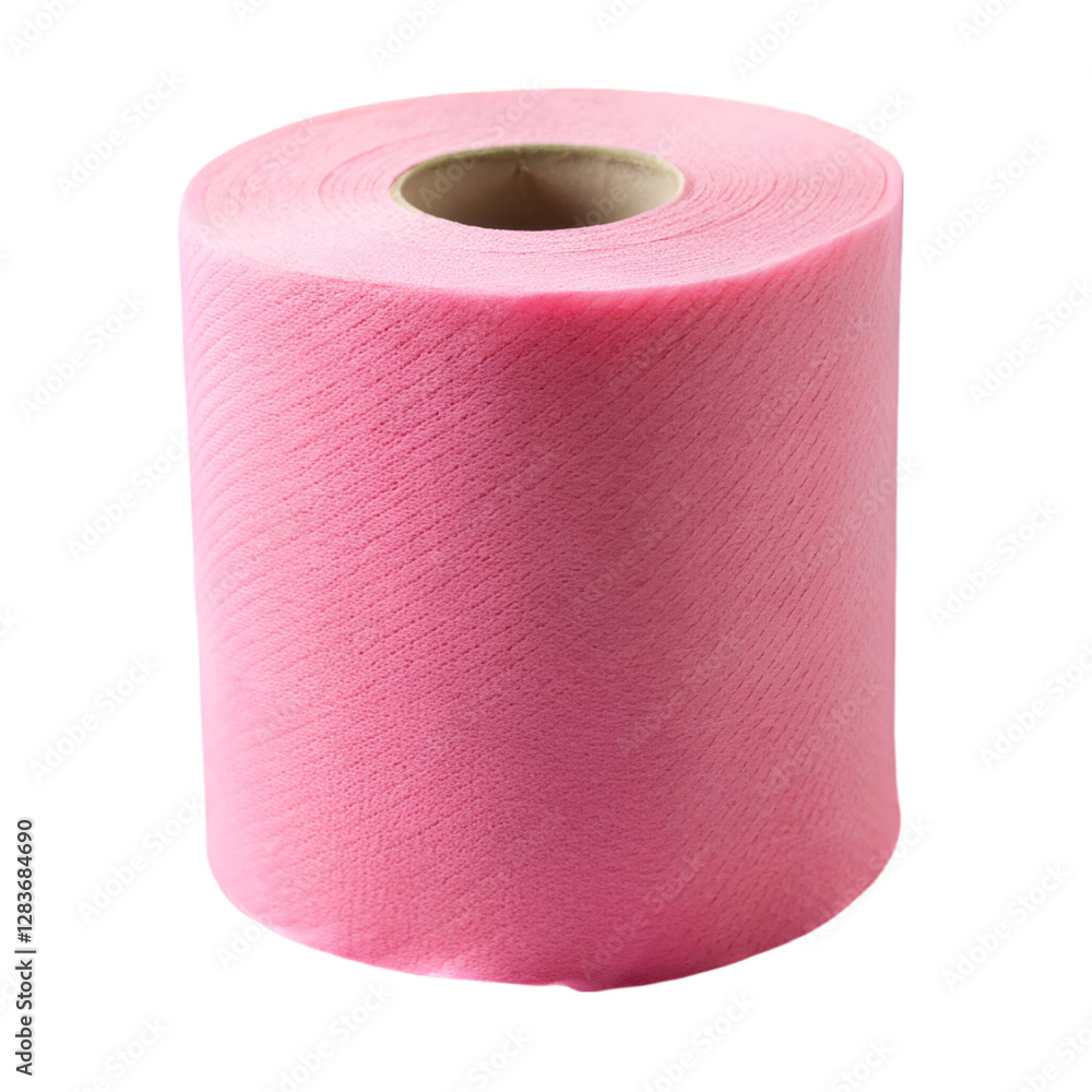 Pink tissue paper roll isolated on transparent background Pink tissue paper roll isolated on transparent background