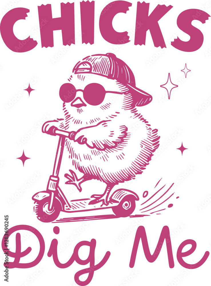 Funny Cool Chick on Scooter – Funny Cool Chick on Scooter –