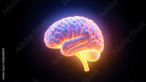 Glowing Brain Illustration