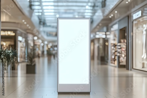 A Mockup of an Empty Vertical Blank Billboard Poster