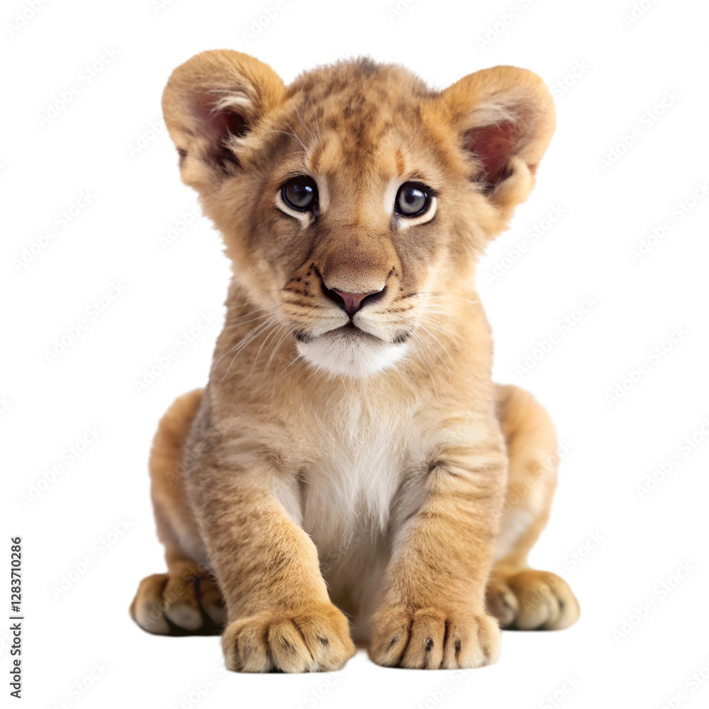 Lion cub isolated on transparent background Lion cub isolated on transparent background