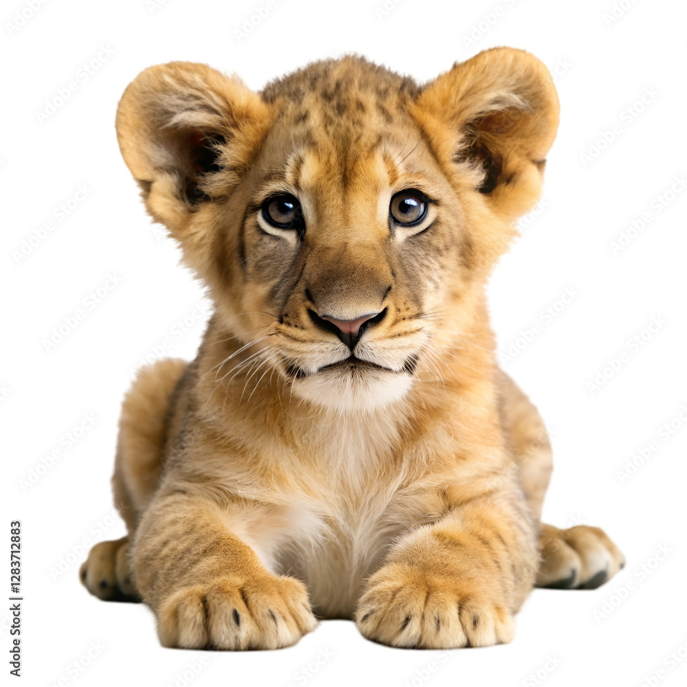 Lion cub isolated on transparent background Lion cub isolated on transparent background