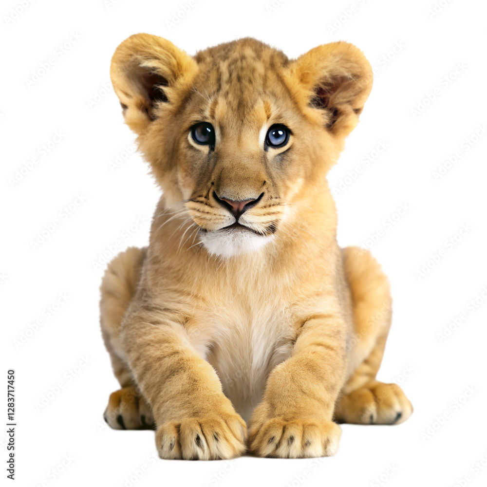 Lion cub isolated on transparent background Lion cub isolated on transparent background