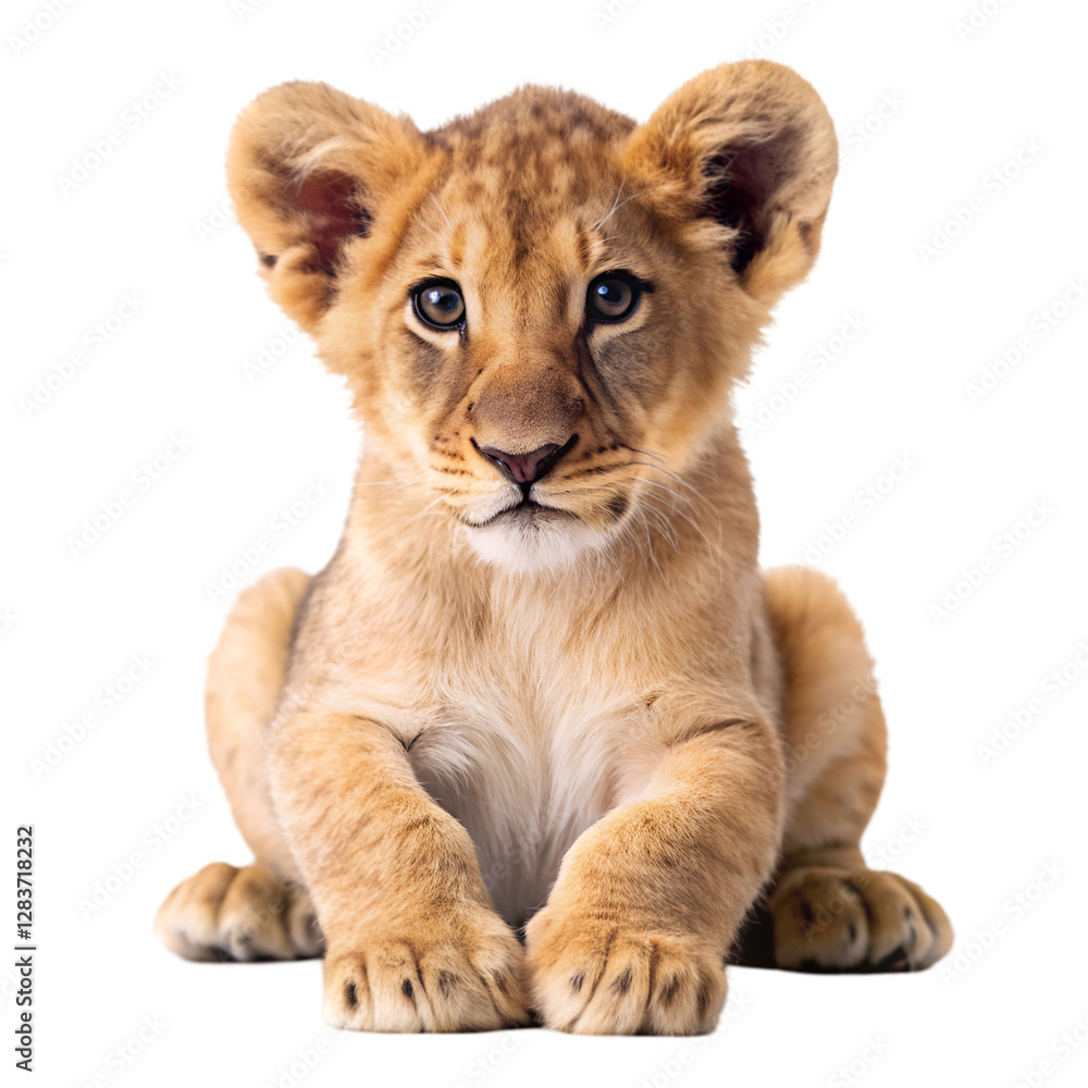 Lion cub isolated on transparent background Lion cub isolated on transparent background