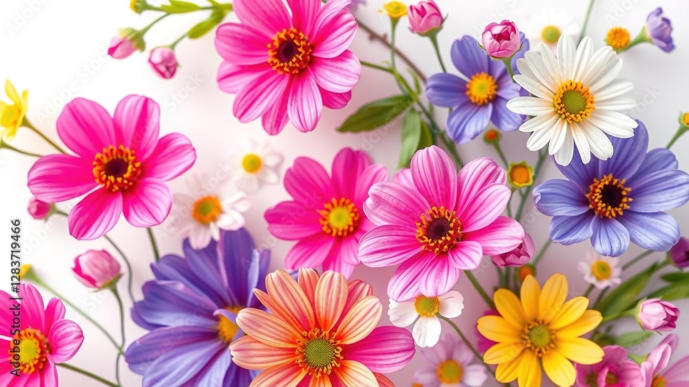 Flourishing Springtime Canvas: A Captivating Floral Tapestry Flourishing Springtime Canvas: A Captivating Floral Tapestry