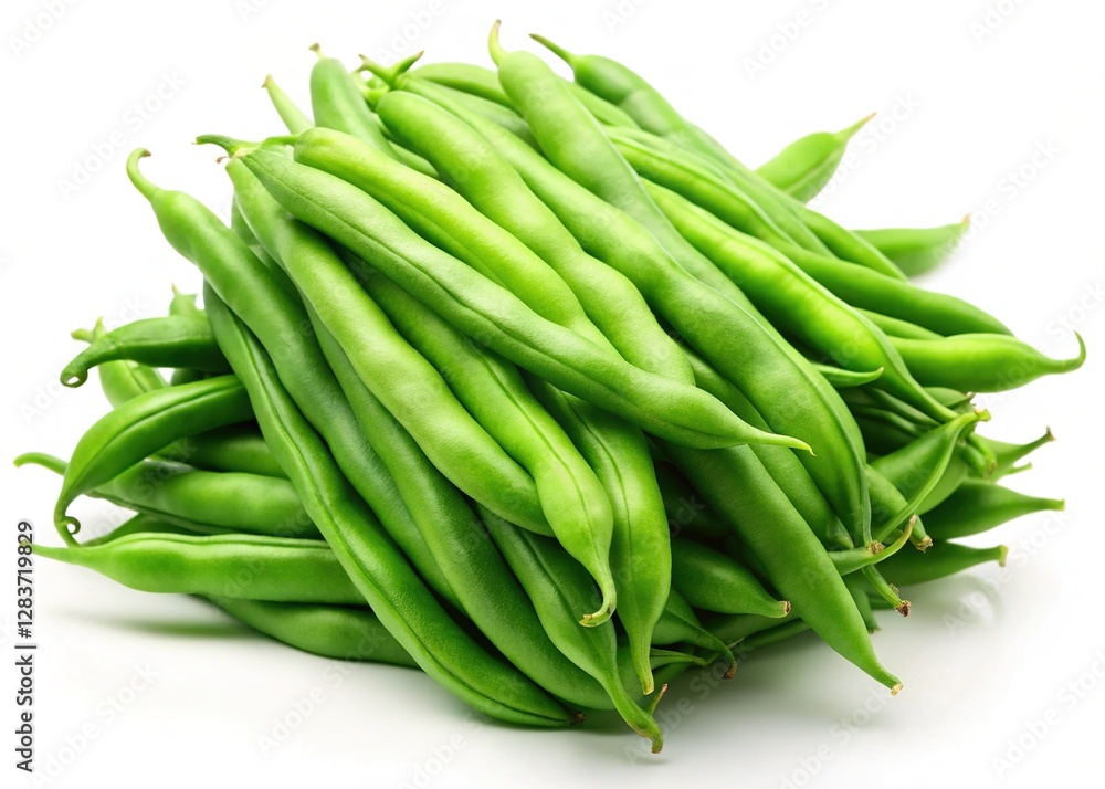 Fresh green beans, isolated, studio shot. Healthy food, ready for copy. Fresh green beans, isolated, studio shot. Healthy food, ready for copy.