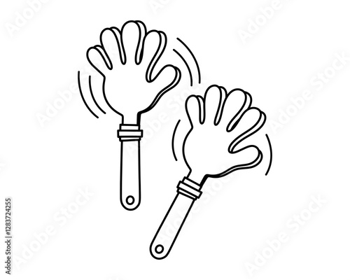 The hands of the fan who claps. Vector