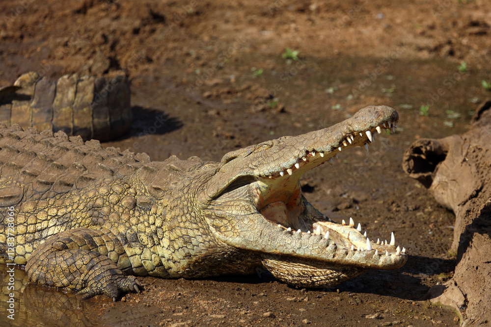 Obraz premium Nilkrokodil / Nile crocodile / Crocodylus niloticus..