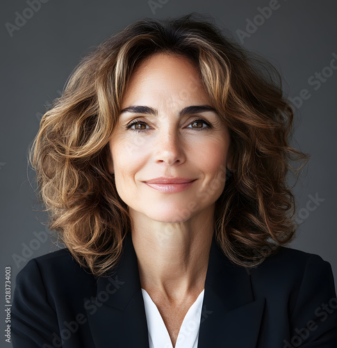 Portrait d'une femme d'affaires belle et confiante photo