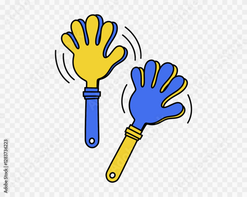 The hands of the fan who claps. Vector