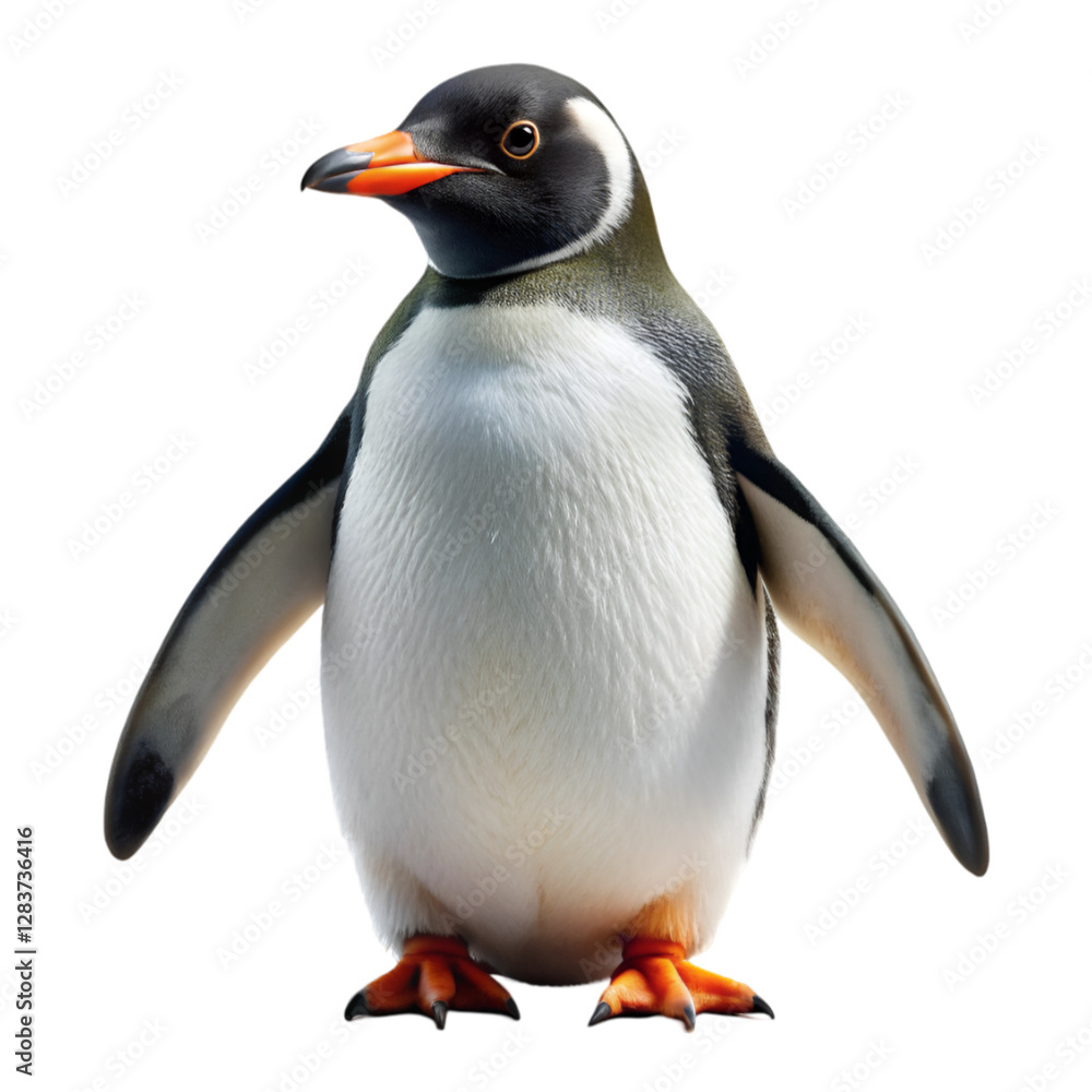 Fototapeta premium Penguin isolated on transparent background