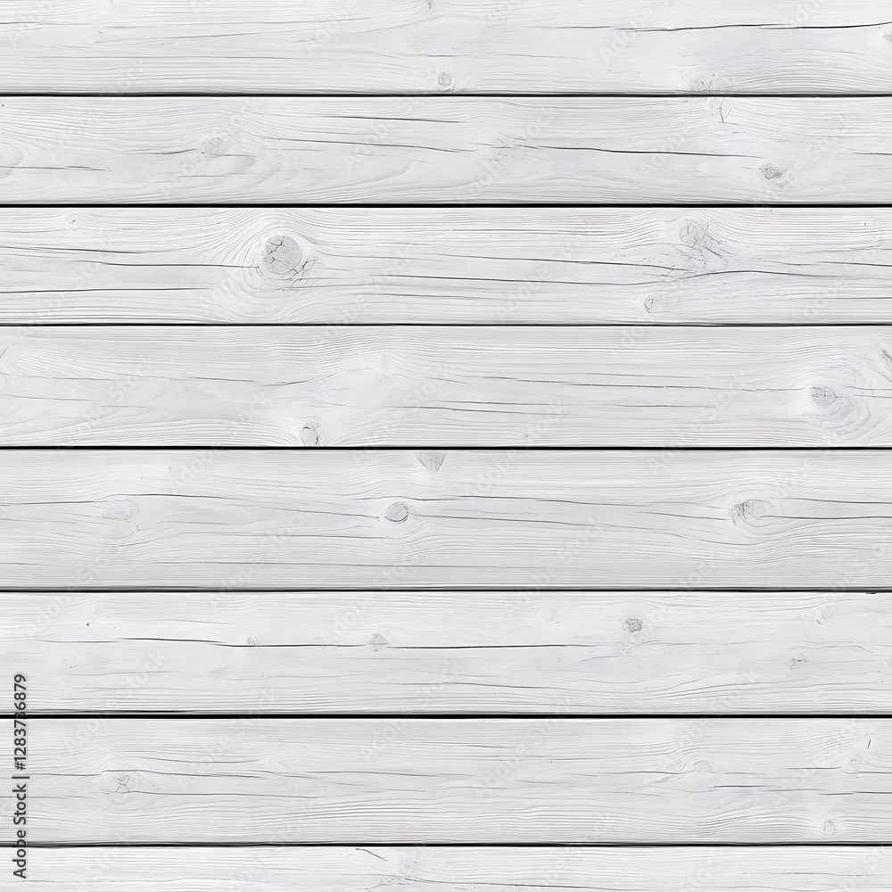 Naklejka premium White Wooden Plank Texture with Wood Grain Pattern for Background Design