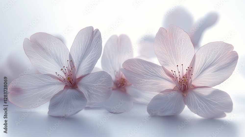 Delicate cherry blossoms, soft light, close-up, tranquil background. Possible use greeting card, website background Delicate cherry blossoms, soft light, close-up, tranquil background. Possible use greeting card, website background