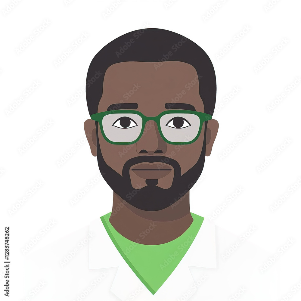 Medical professional with glasses and beard in lab coat