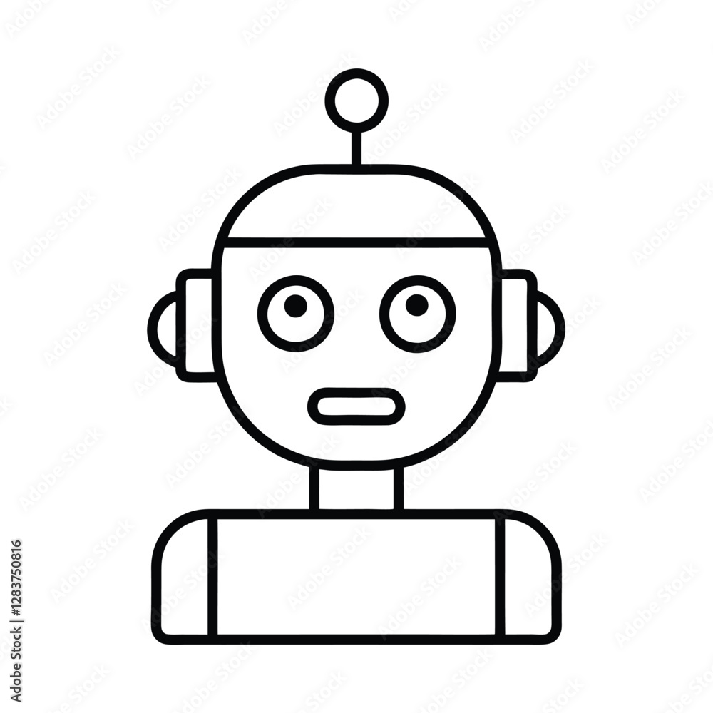 Obraz premium funny cartoon robot vector