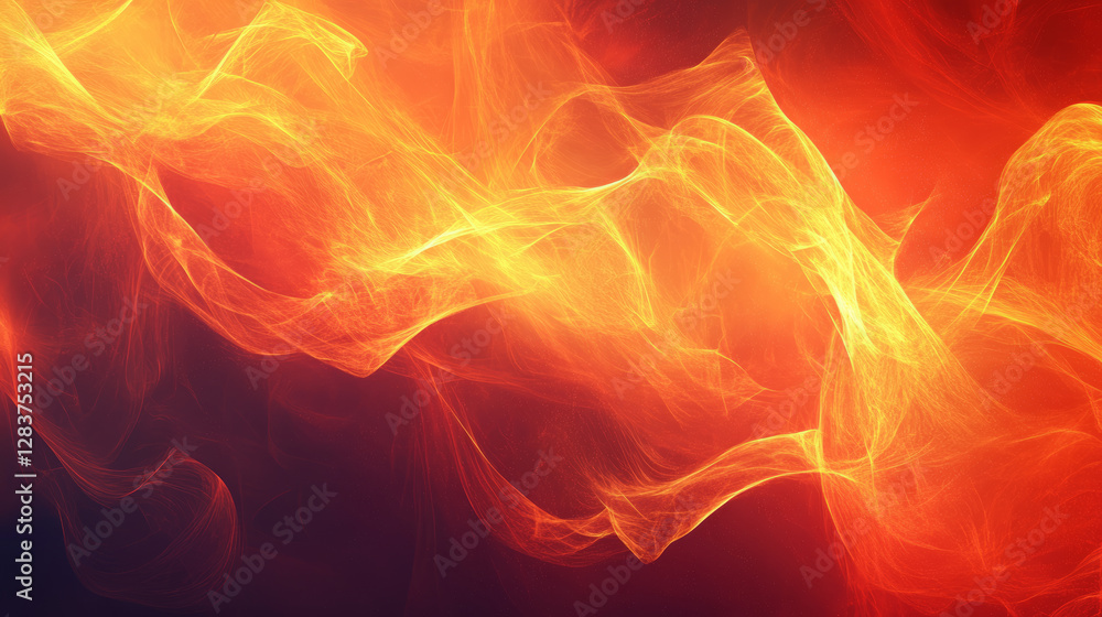 Obraz premium Dynamic flames dance in abstract art digital realm visual composition fiery atmosphere close-up view energy concept