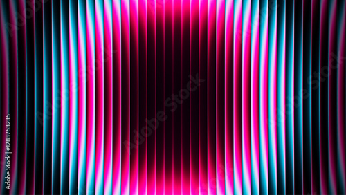 Futuristic vibrant circular gradient pattern with ribbed fractal glass texture blending smooth radiant colors. Bold dynamic abstract background perfect for creative digital design. Vector illustration