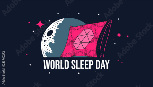 World Sleep Day Awareness Banner, Promote Healthy Sleep Habits