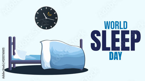 World Sleep Day Awareness Banner, Promote Healthy Sleep Habits