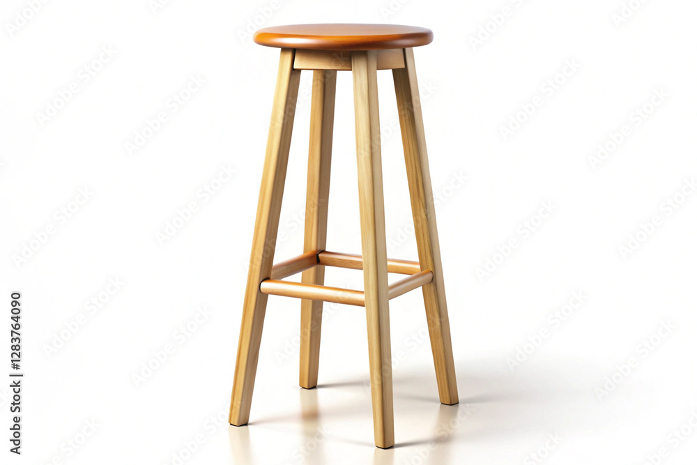 Wooden Stool: A simple yet elegant wooden stool, captured in sharp focus, showcasing the natural grain and texture of the wood, evoking a sense of warmth and rustic charm. Wooden Stool: A simple yet elegant wooden stool, captured in sharp focus, showcasing the natural grain and texture of the wood, evoking a sense of warmth and rustic charm.