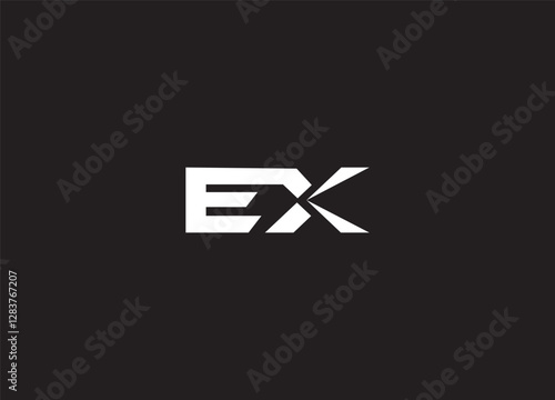 EX initial logo design and creative logo