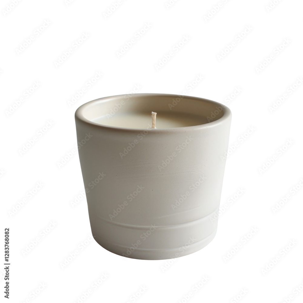 simple white candle in ceramic holder, perfect for home decor and relaxation. soft design adds calming touch to any space simple white candle in ceramic holder, perfect for home decor and relaxation. soft design adds calming touch to any space