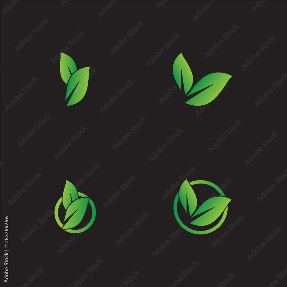 leaf's logo icon vector illustration template design leaf's logo icon vector illustration template design