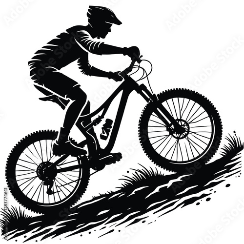 Mountain Biking Silhouette
