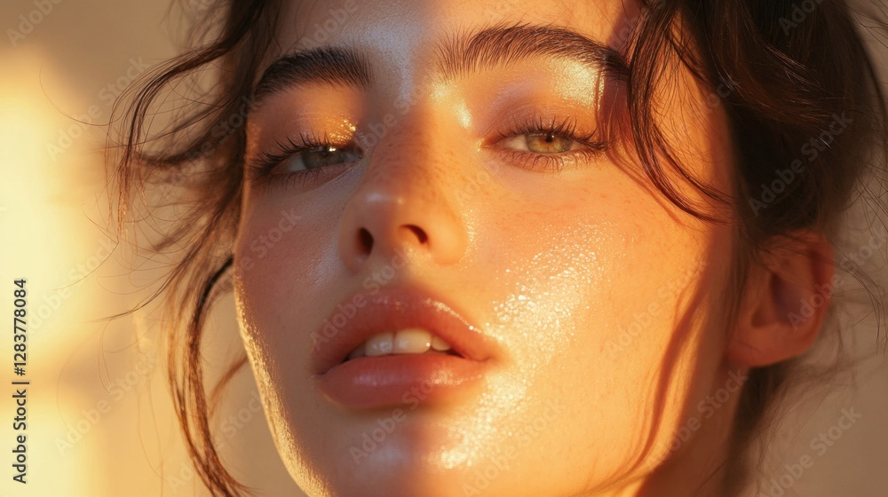 glowing skin and radiant beauty with a young woman showcasing clean and smooth skin care concept for aesthetic treatments and flawless complexion glowing skin and radiant beauty with a young woman showcasing clean and smooth skin care concept for aesthetic treatments and flawless complexion