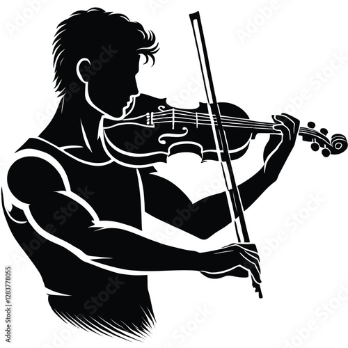 Violinist Silhouette