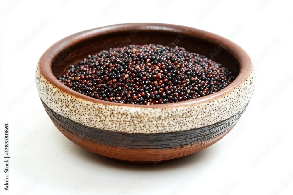 Colorful Bowl of Cooked Quinoa and Amaranth: A Nutritious Blend of Red, White, and Black Grains Colorful Bowl of Cooked Quinoa and Amaranth: A Nutritious Blend of Red, White, and Black Grains