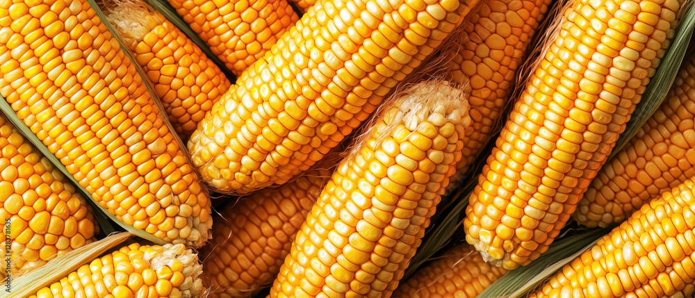 Top view of a pile of corn cobs Top view of a pile of corn cobs