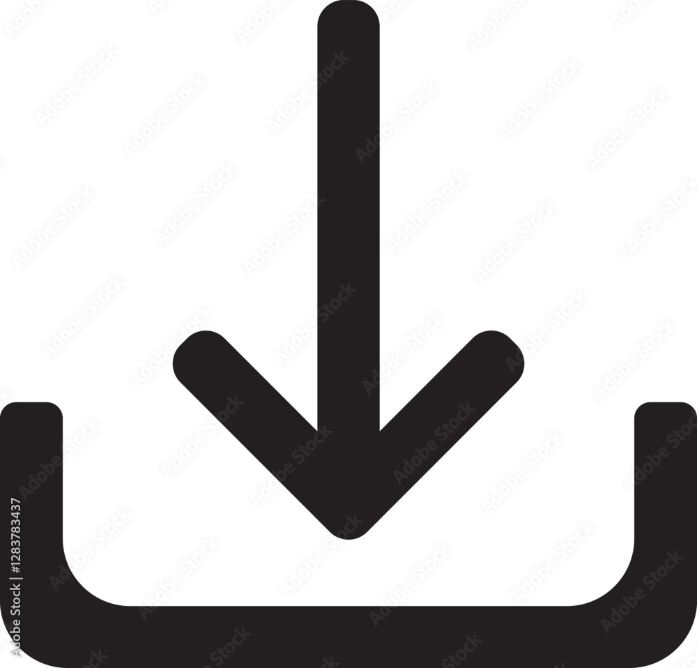 download line icon on white background