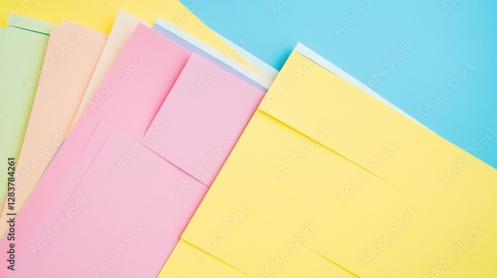 Vibrant Pastel Paper Art: A Colorful Abstract Composition Vibrant Pastel Paper Art: A Colorful Abstract Composition