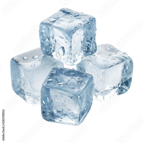 ice cubes isolated on white