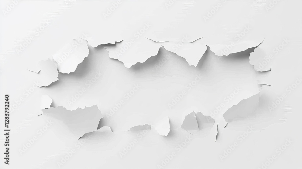 Fototapeta premium Torn Paper Background with Soft Bright Tone and Text Space