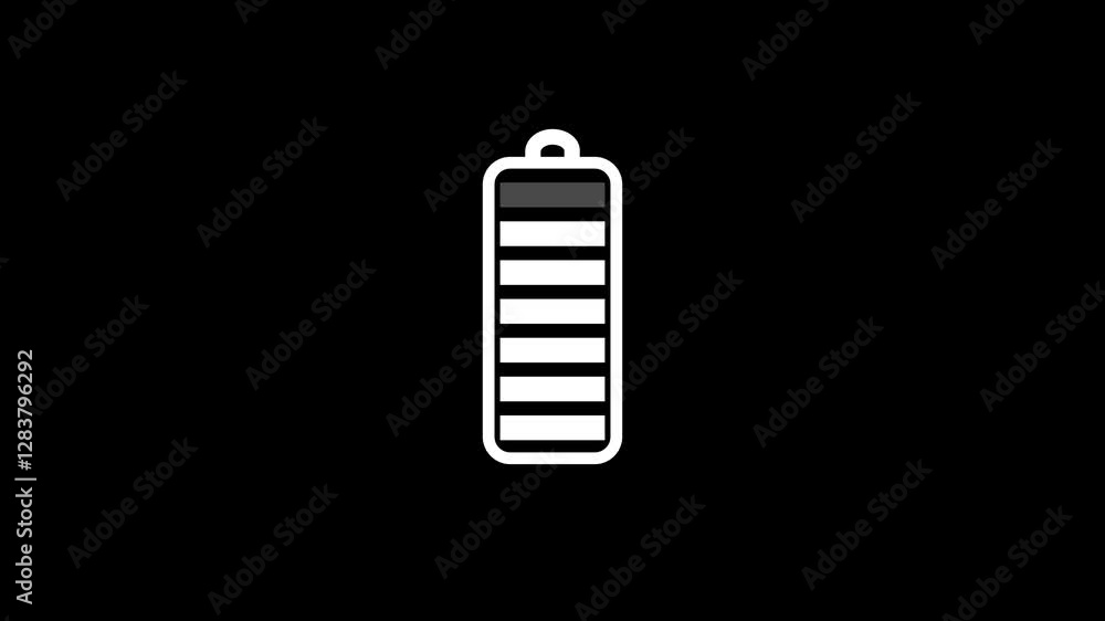 Battery fast charging animation, Glowing animated battery icon. Abstract sign of the neon battery charging on the black screen background. Battery fast charging animation, Glowing animated battery icon. Abstract sign of the neon battery charging on the black screen background.