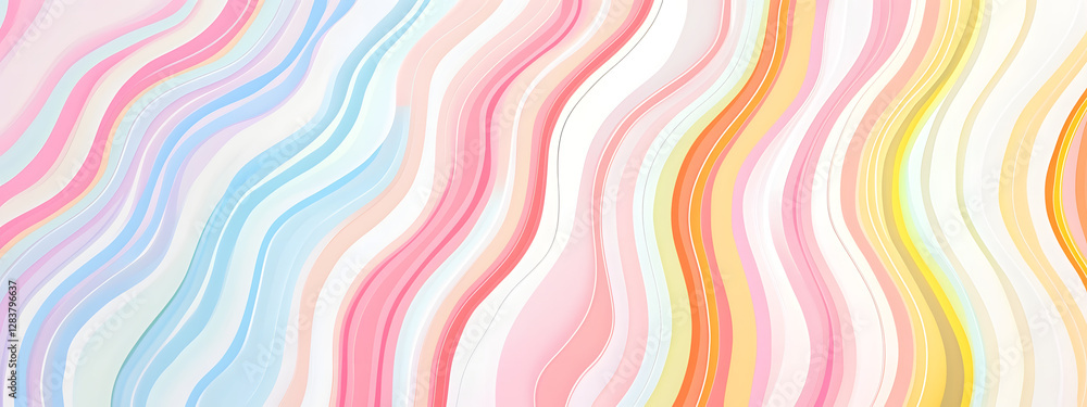 A pattern of wavy lines in pastel colors, creating an abstract background with a sense of movement and depth
A pattern of wavy lines in pastel colors, creating an abstract background with a sense of movement and depth